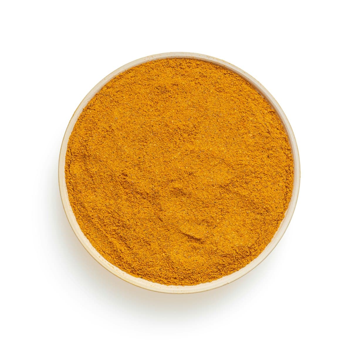 Free-flowing spray-dried powder in a ceramic bowl